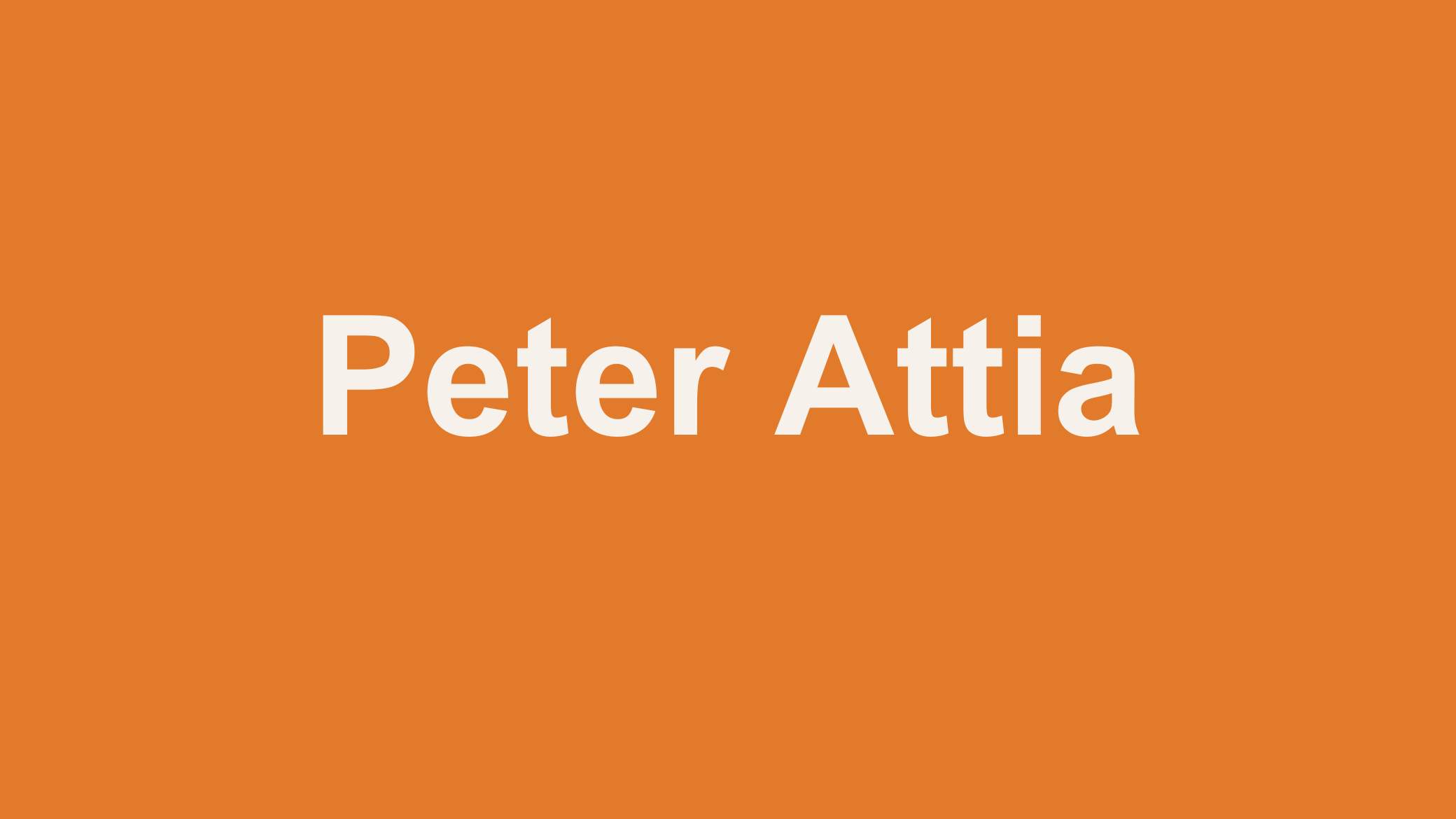 Läs mer om artikeln Peter Attia